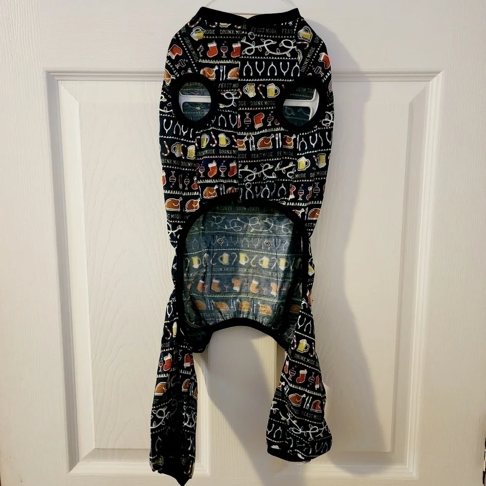 NWT Top Paw Thanksgiving Christmas Fair Isle Dog Pajama PJ'S Holiday Pet Clothes
